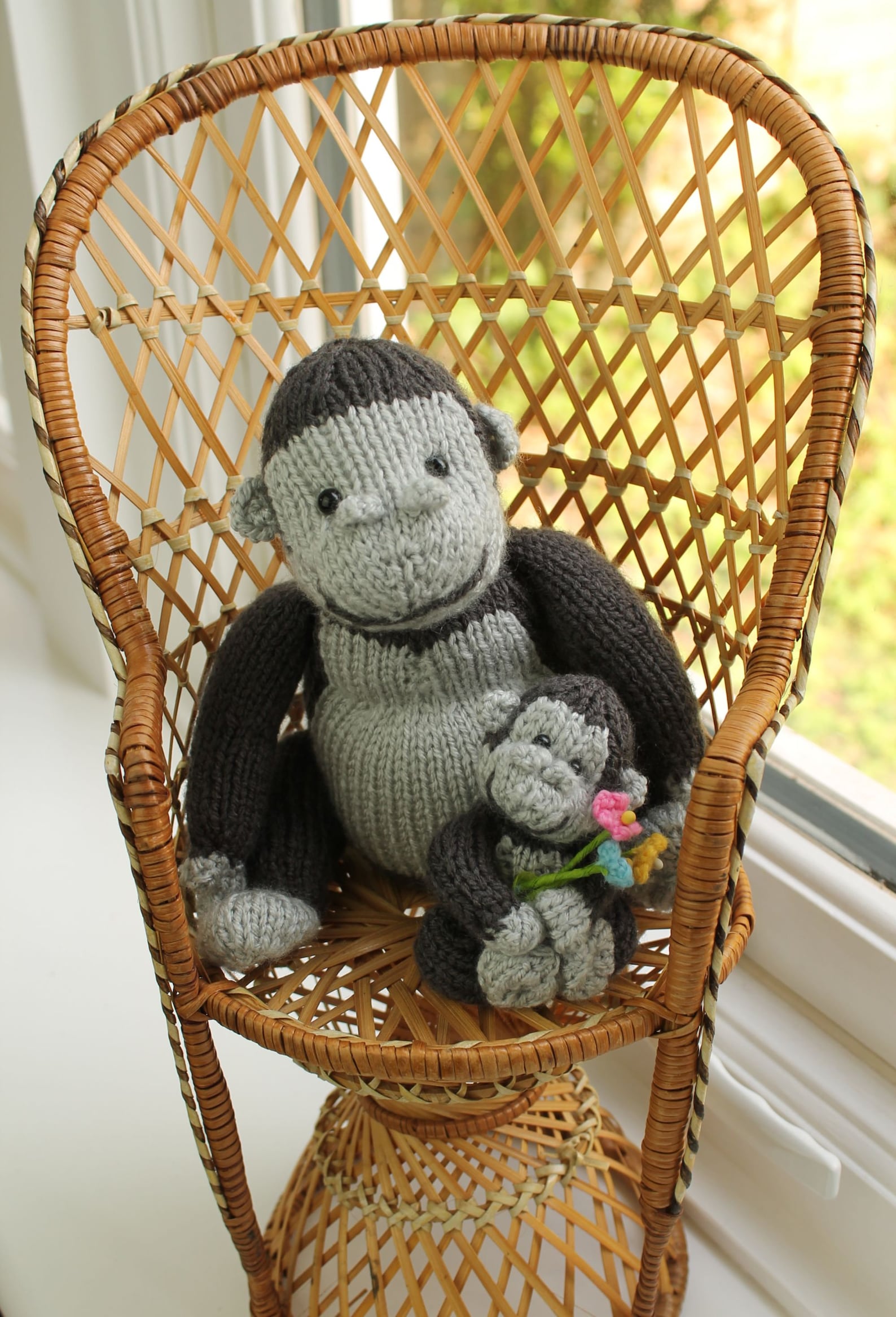 Mummy and Baby Gorilla Knitting Pattern PDF Etsy