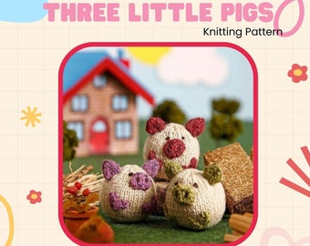 Three Little Pigs Knitting Pattern PDF