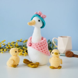 Mummy Duck and Baby duckling crochet pattern PDF