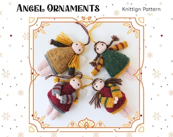 Knitted Angel Ornaments Knitting Pattern PDF