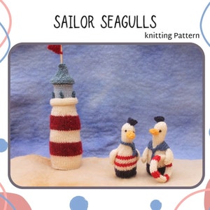 Sailor Seagulls and Lighthouse Knitting Pattern PDF
