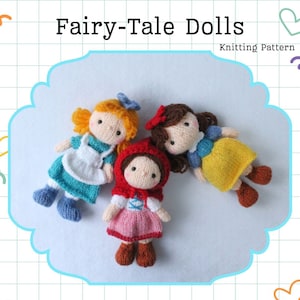 Fairy-Tale Dolls 3 dolls Knitting Pattern PDF