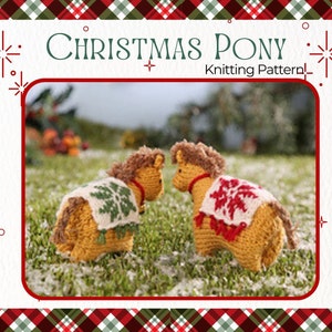 Christmas Ponies Knitting Pattern PDF image 1