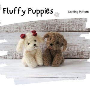 Mini Fluffy Puppies Knitting Pattern PDF