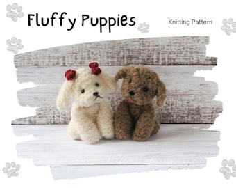 Mini Fluffy Puppies Knitting Pattern PDF