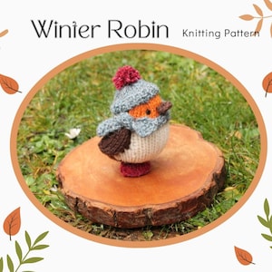 Winter Robin Knitting Pattern PDF