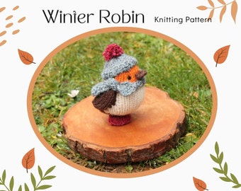 Winter Robin Knitting Pattern PDF