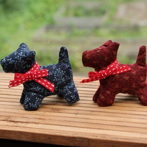 Mini Scottish Terrier Mascota Rellena Hecha A Mano