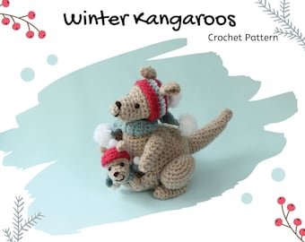 Winter Kangaroos Crochet Amigurumi Pattern PDF