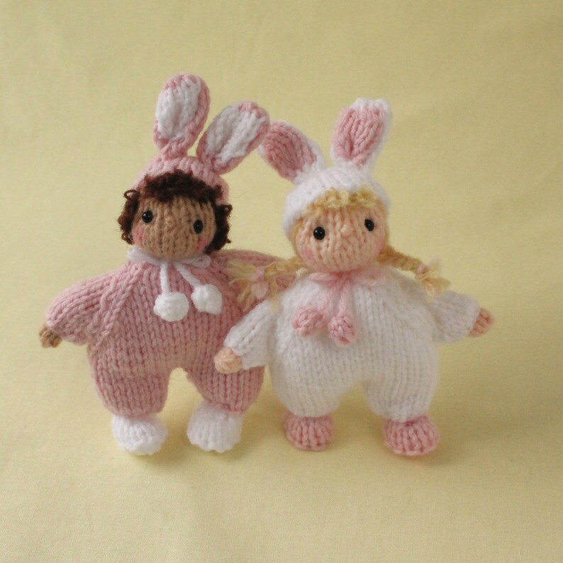 Bunny Dolly, Doll in Bunny Outfits, Knitting Pattern PDF - Etsy