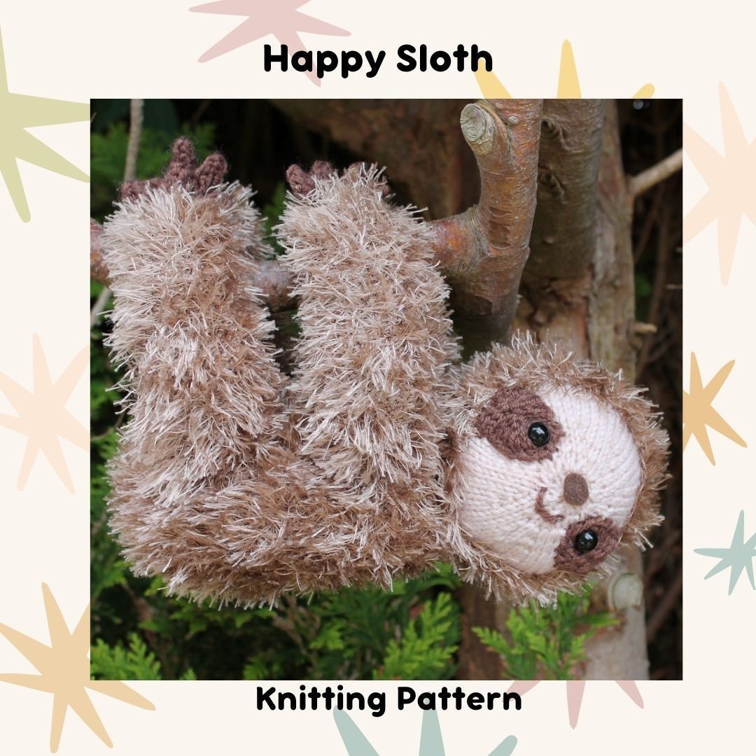 HobbyGift Yarn Holder Knitting Storage Ball of Wool Bag Matt PVC - Sloth