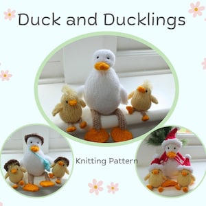 KNITTING PATTERN PDF Mummy Duck and Ducklings