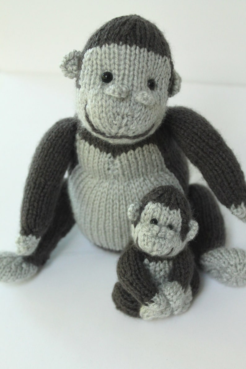 Mummy and Baby Gorilla Knitting Pattern PDF Etsy