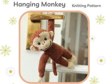 Hanging monkey knitting pattern PDF