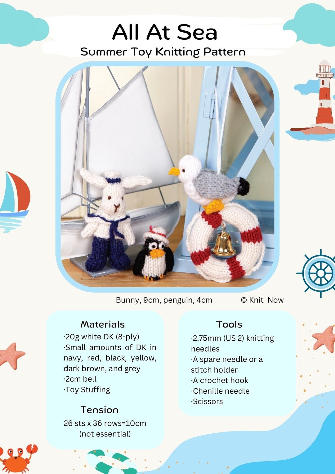 All at Sea Knitting Pattern PDF - Etsy