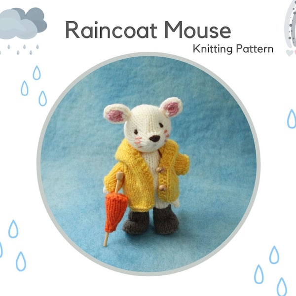 Raincoat Mouse Knitting Pattern PDF