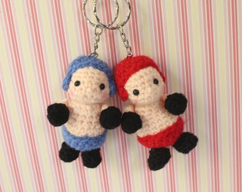 Mini porte-clés Amigurumi Boxer crochetés