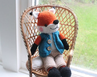 Cheeky Fox, Fox in Waistcoat, Knitting Pattern PDF - Etsy