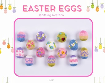 Easter Eggs Knitting Pattern PDF