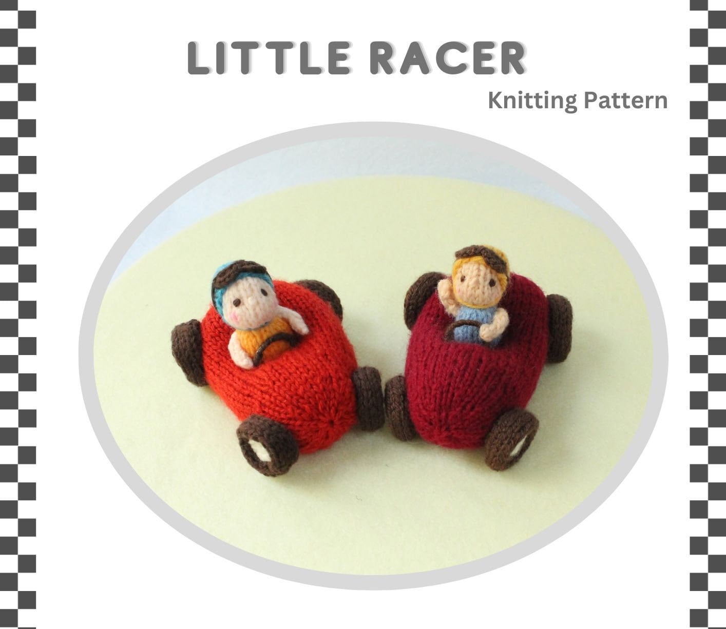 Little Racer Knitted Driver and Racing Car Knitting Pattern PDF - Etsy