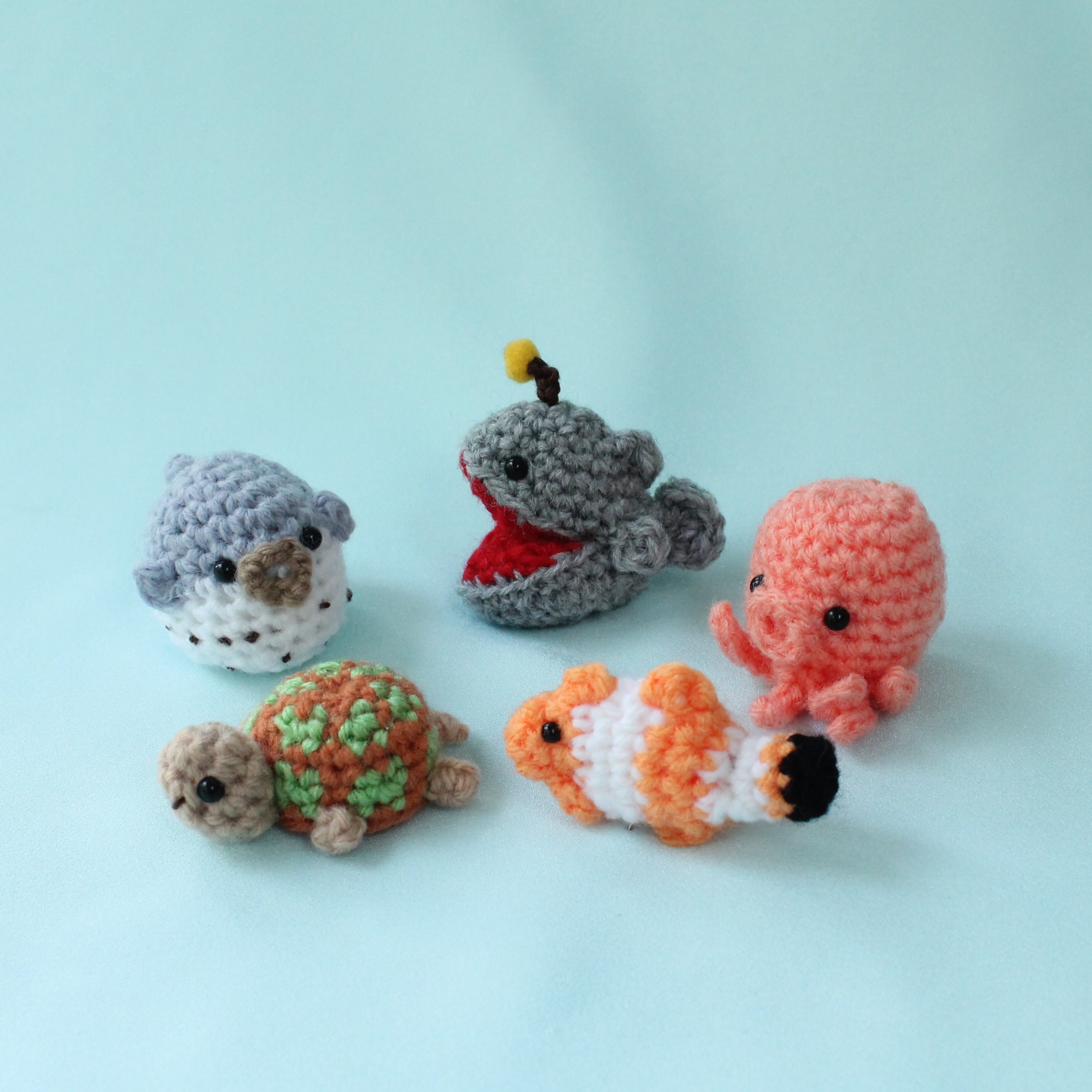 ミニチュア海の生き物 かぎ針編みあみぐるみパターン PDF - Etsy