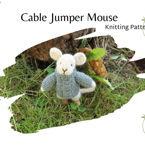 Cable Jumper Mouse Knitted Mouse Knitting Pattern PDF