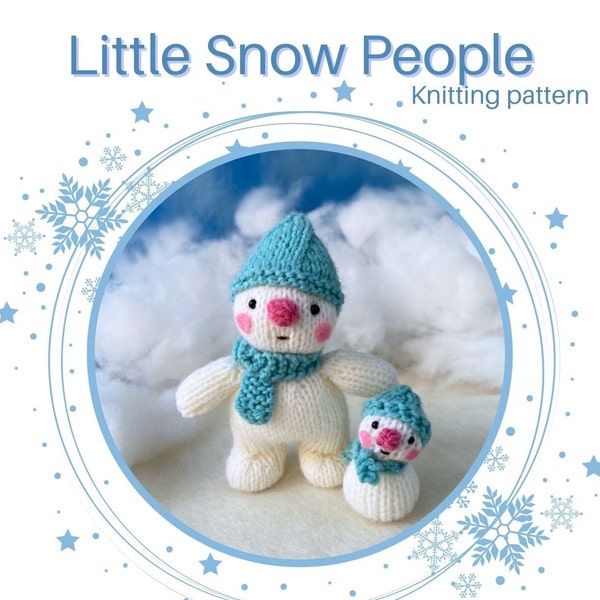 Little Snow People Snowman Knitting Pattern PDF