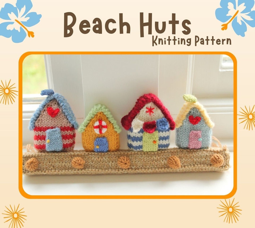 Beach Huts Knitting Pattern PDF Etsy