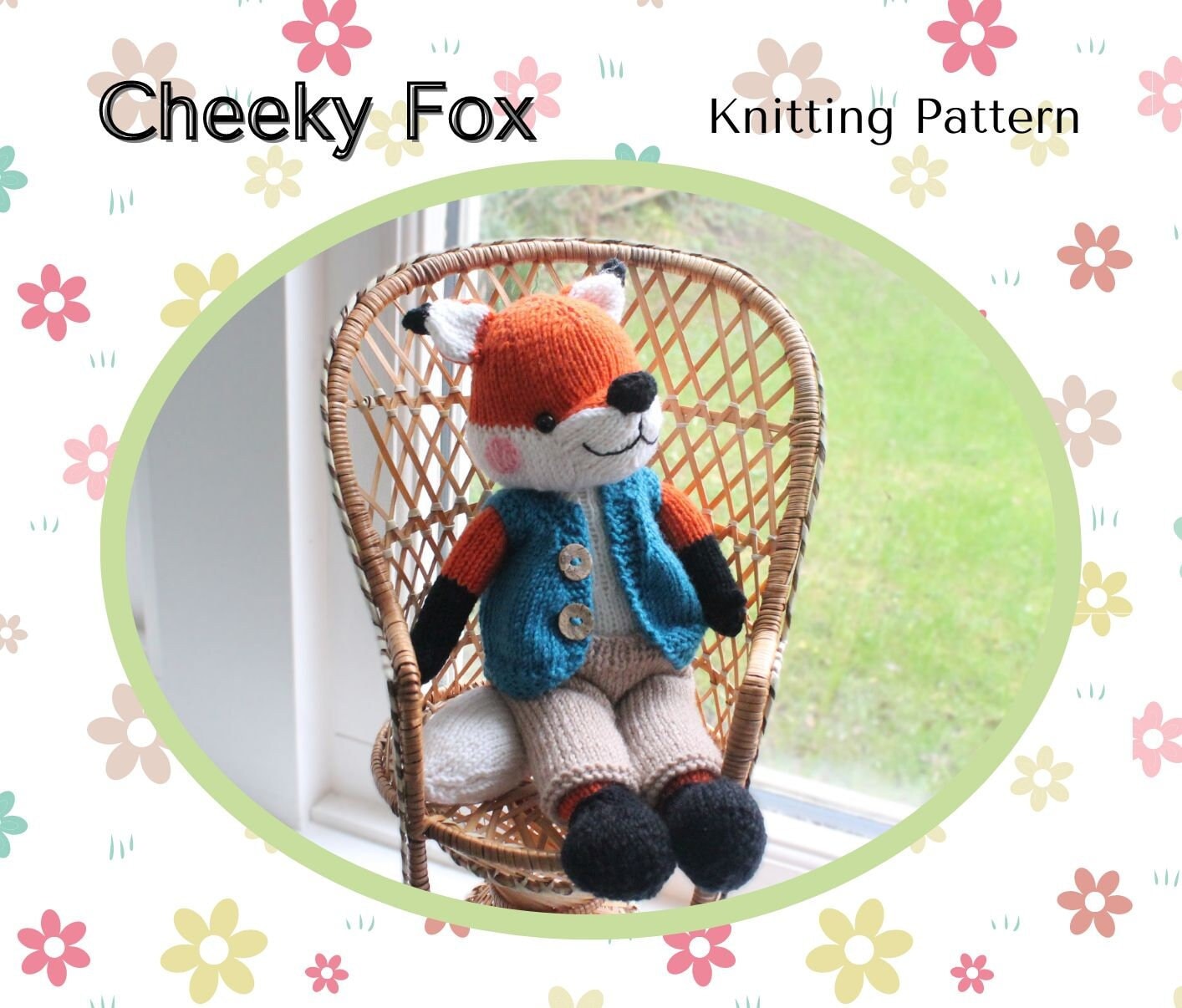 Cheeky Fox, Fox in Waistcoat, Knitting Pattern PDF - Etsy