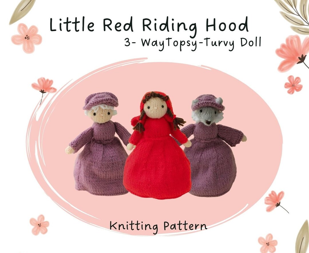 Vintage Fairytale Little Red Riding Hood Free Knitting Pattern