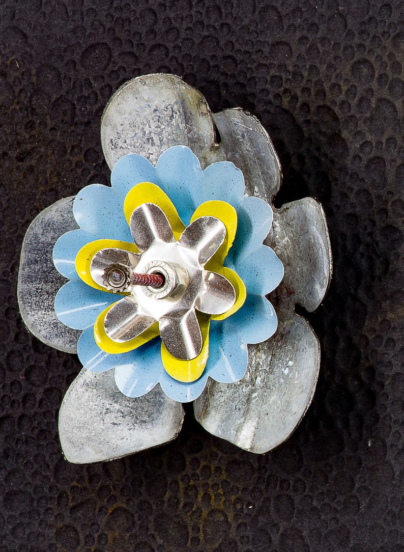 Metal Flower Attach to Anything Made From Steel. Hang Etsy