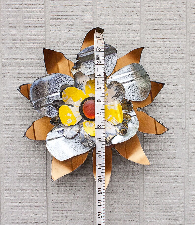Metal Wall Art Metal Flower Yard Art. Wall Hanging or Garden Etsy