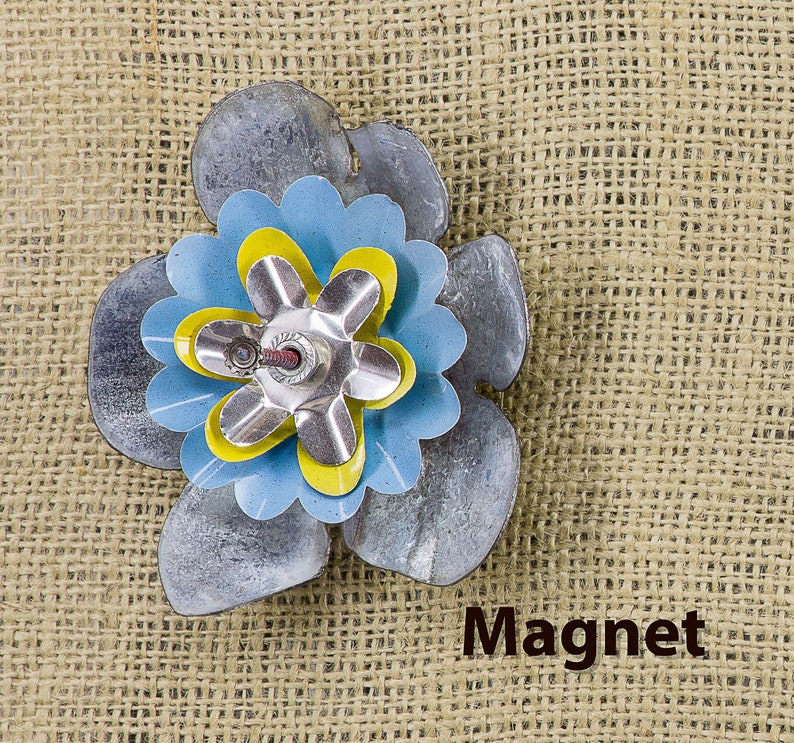 Metal Flower Attach to Anything Made From Steel. Hang Etsy