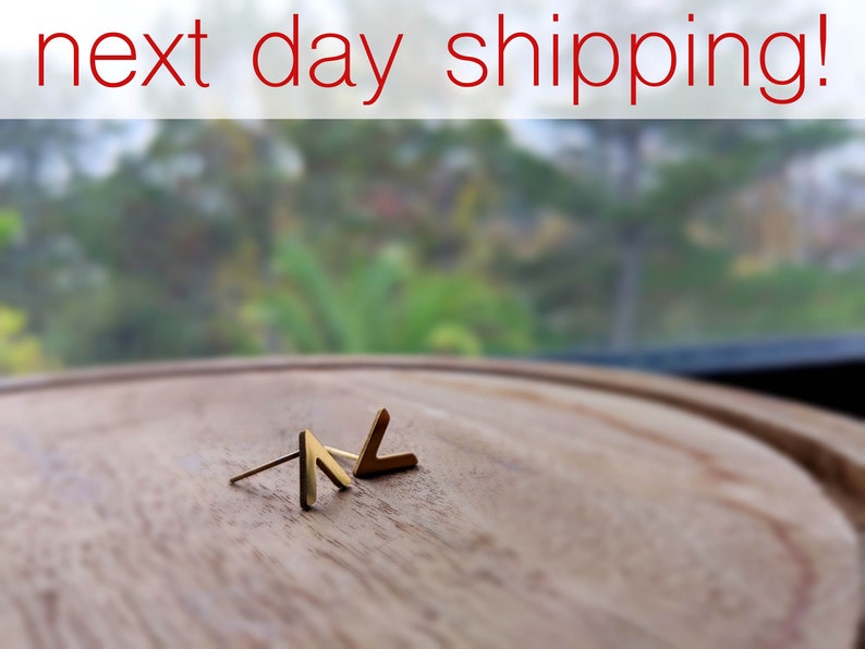 triangle arrow earrings brackets studs Gold V stud earrings dainty tiny jewelry everyday outdoor wear simple minimalist gold earrings