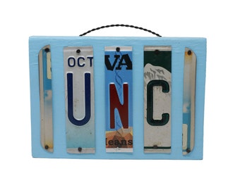 License Plate "UNC" Plaque