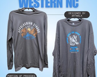 Camiseta de manga larga benéfica del oeste de Carolina del Norte