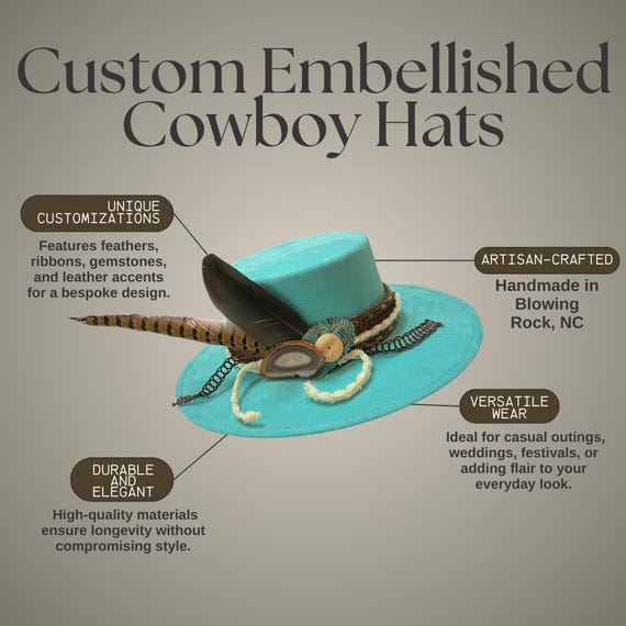 Custom Embellished Cowboy Hats - Etsy