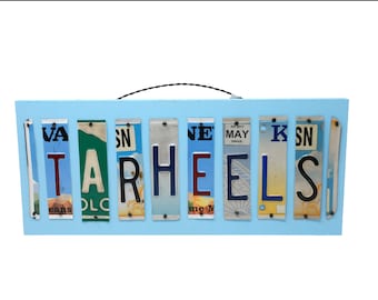 License Plate "Tar Heels" Plaque