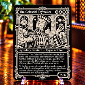De Hemelse Speelgoedmaker - Metalen gegraveerde MTG-proxykaart voor Commander EDH