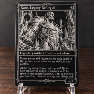 Karn, Legacy Reforged - Metal Engraved MTG Proxy Card for Commander EDH