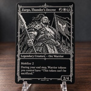 Zurgo, Thunder's Decree - Metal Engraved MTG Proxy Card for Commander EDH
