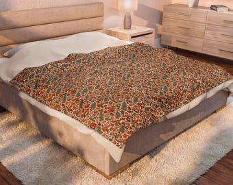 Autumn Woodland Fox Plush Blanket