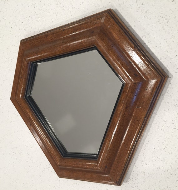 Espejo de pared enmarcado en madera marco de madera manchada | Etsy