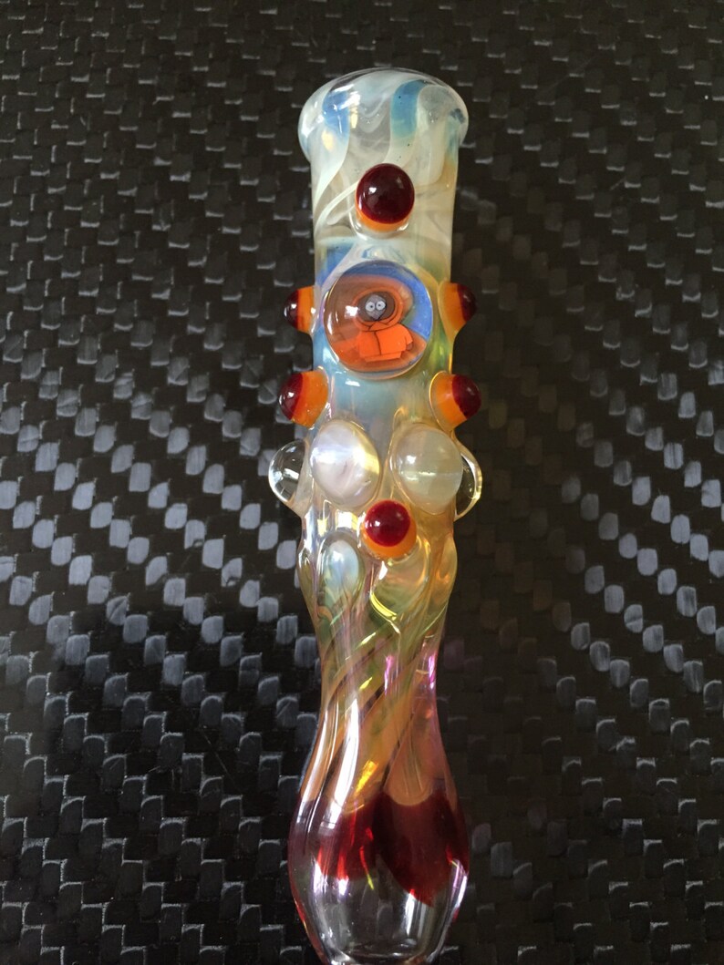 Glass Pipes Fumed Chillum South Park Kenny Millie With Red Etsy