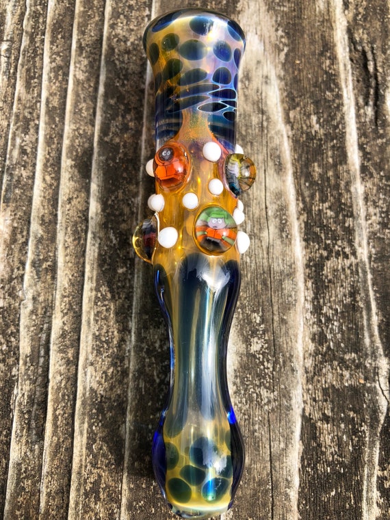 Southpark Glass Pipes Fumed Glass Chillum Southpark Piece Etsy