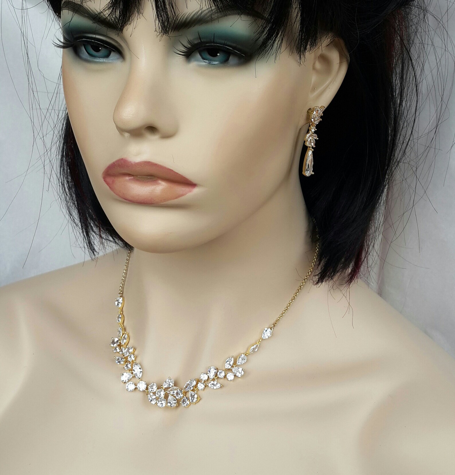 Gold Bridal Necklace Gold Wedding Necklace Gold Necklace Etsy