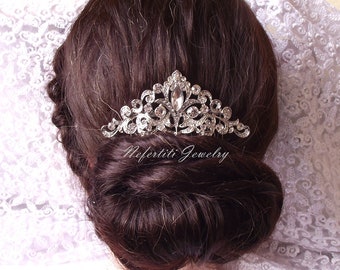 Swarovski Bridal Hair comb, Crystal Wedding Hair Comb, Wedding hair accessories, Silver Wedding Hair Jewelry, Bridal hair piece, veil comb