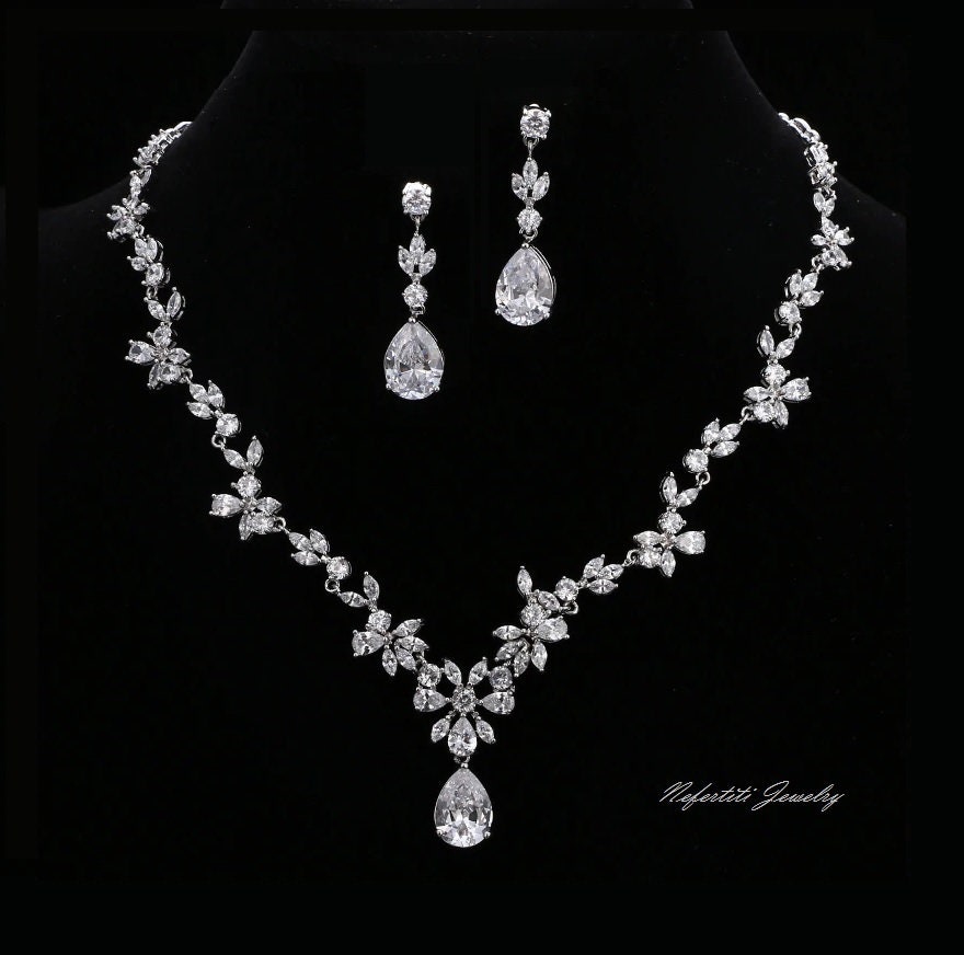Bridal necklace vine crystal wedding necklace crystal bridal | Etsy