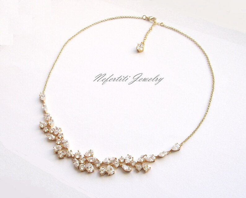 yellow gold wedding necklace