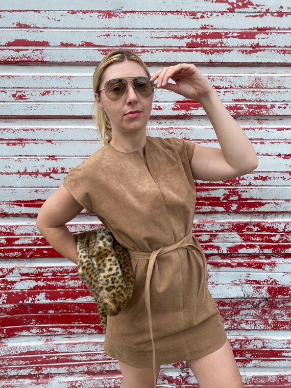 Vintage Suede Mini Dress